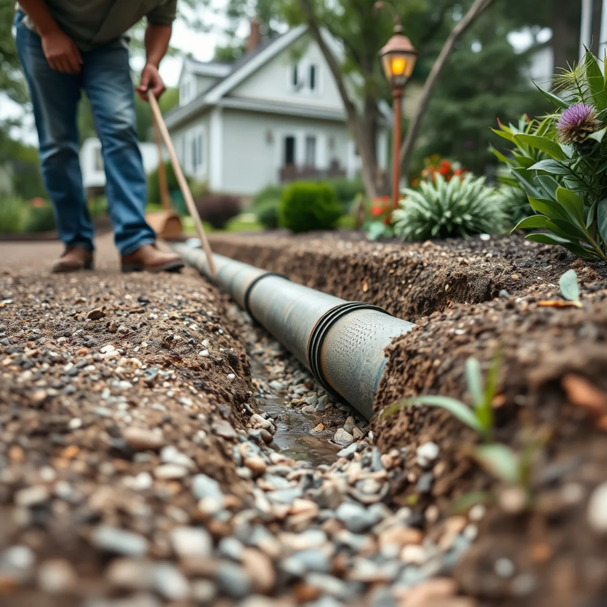 Drainage Solutions project underway at an Appleton, WI property