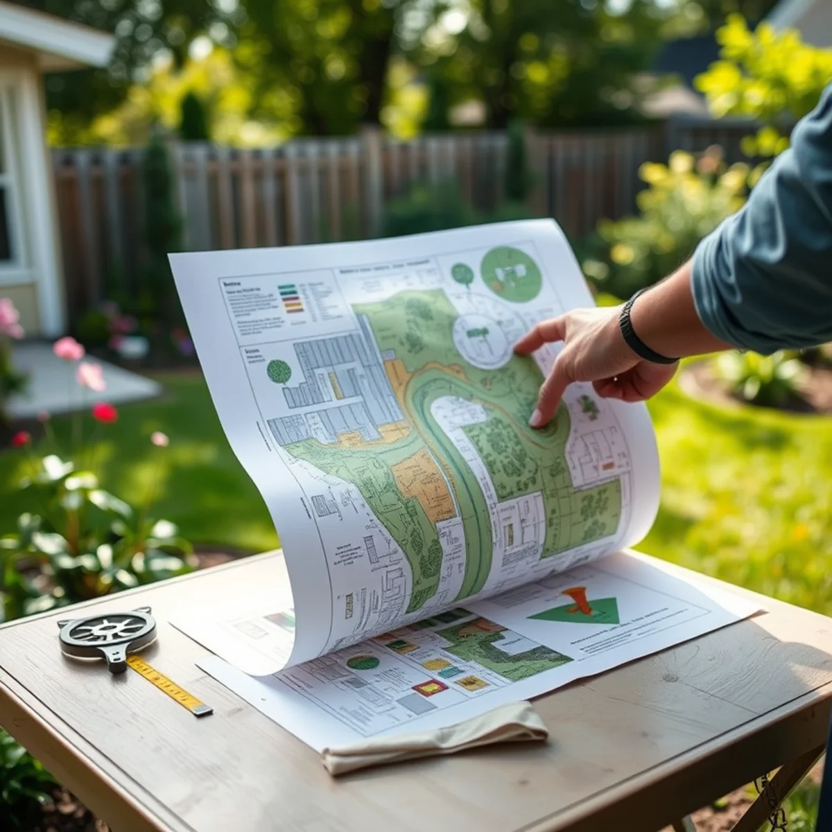 Landscape Design & Consultation project underway at an Appleton, WI property