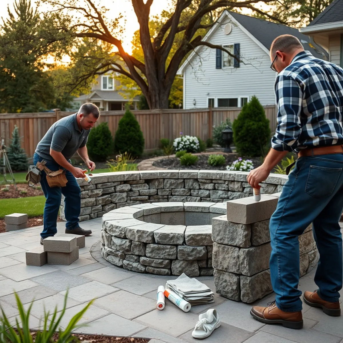 Outdoor Living Spaces project underway at an Appleton, WI property
