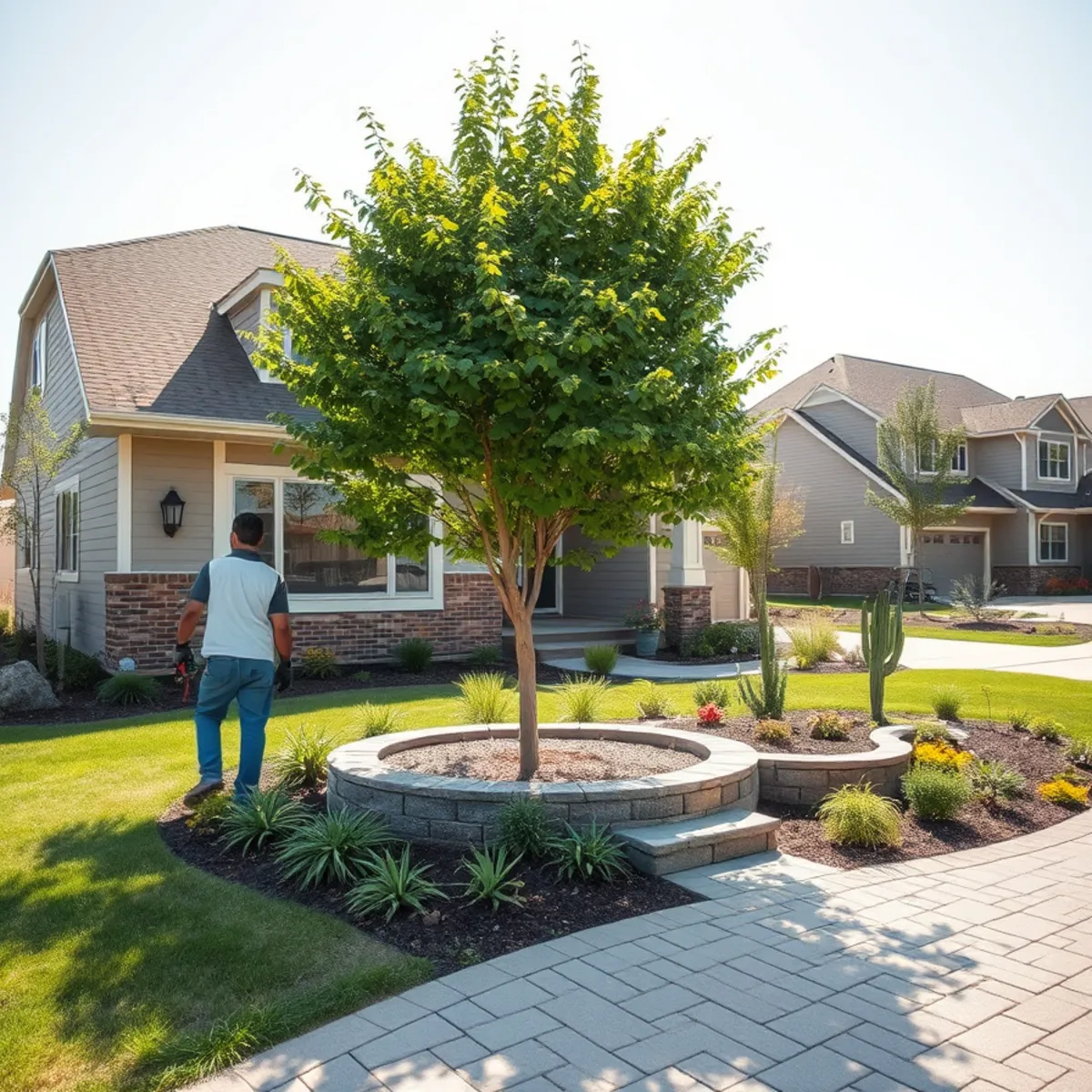 Newly landscaped subdivision home in Grand Chute, WI